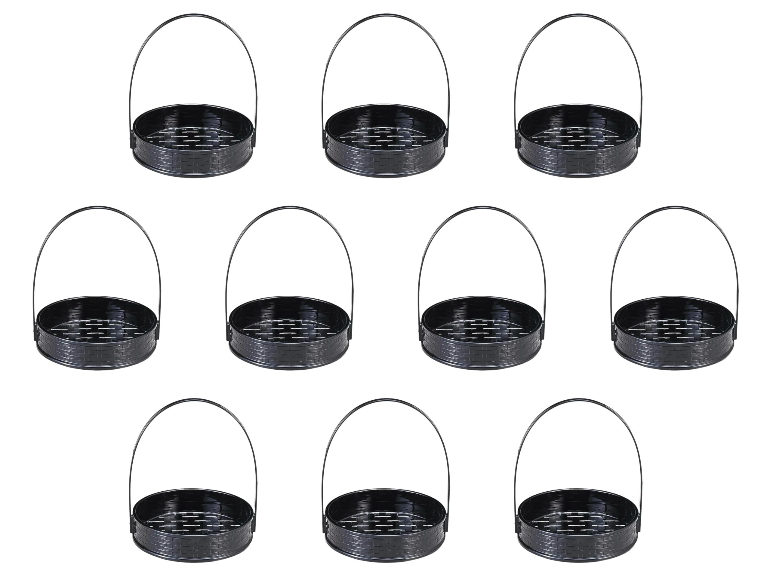 

Набор из 10 корзин Икканбари Черный x АБС Сетомонохонпо [A] 5,5 дюйма, (складываемый) [17 20.6 см] Корзины, Смола, чёрный