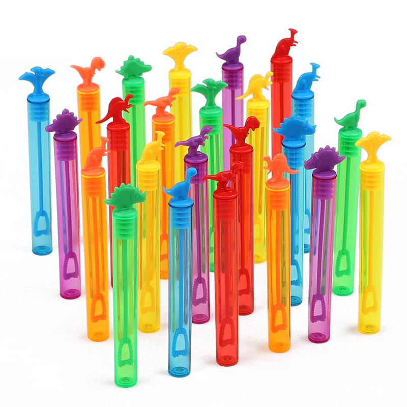 

12/24Pcs Dinosaur Bubble Tube Empty Soap Bubble Bottle Toys for Kids Birthday Party Favors Wedding Guest Gifts Baby Shower 12Pcs