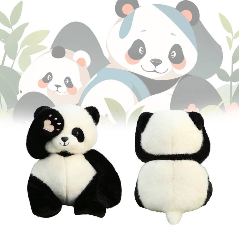 Adorable 35cm Black Panda Plush Toy Super Soft Stuffed Animal Gift For Girls