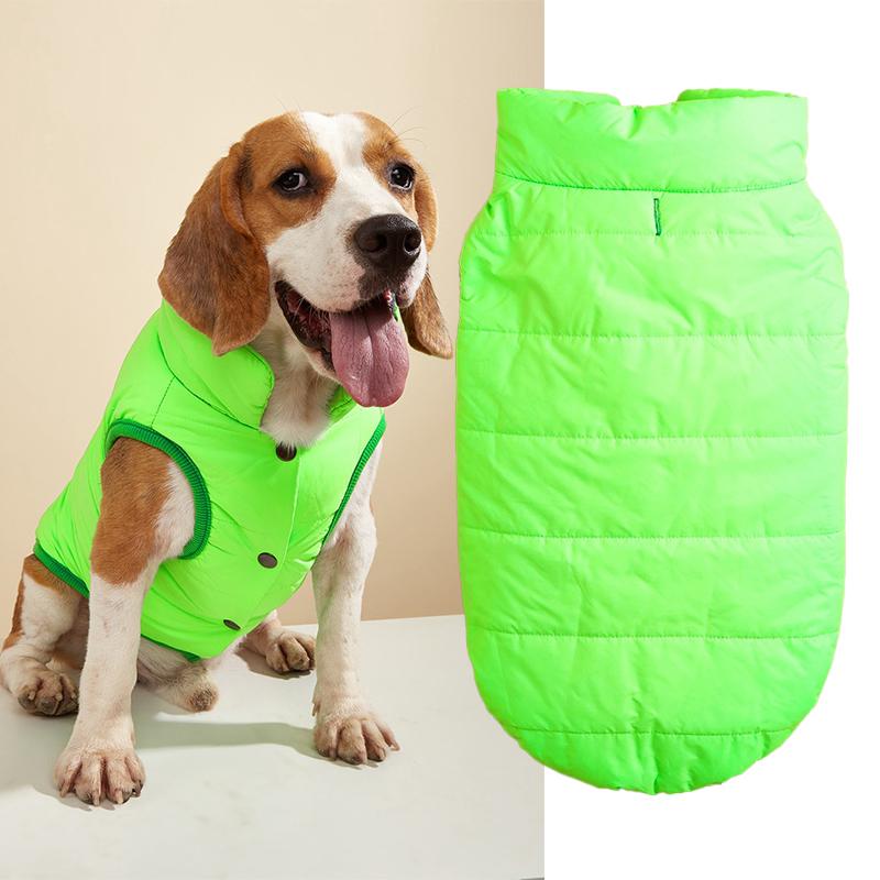 GorisPet Winter Dog Jacket for Small/Medium Dogs Solid Leisure Style Fleece Lined Waterproof Quilted Coat 11 Colors