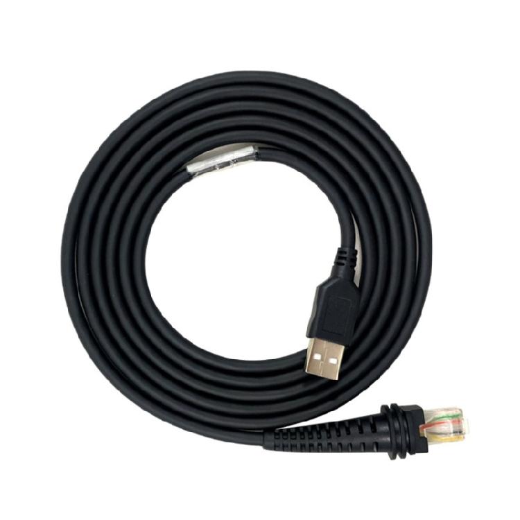 

300CM USB Data Cable Foil Shielded Construction RJ45 Interfaces Cable Plastic Texture for Commercial Barcode Scanners 1