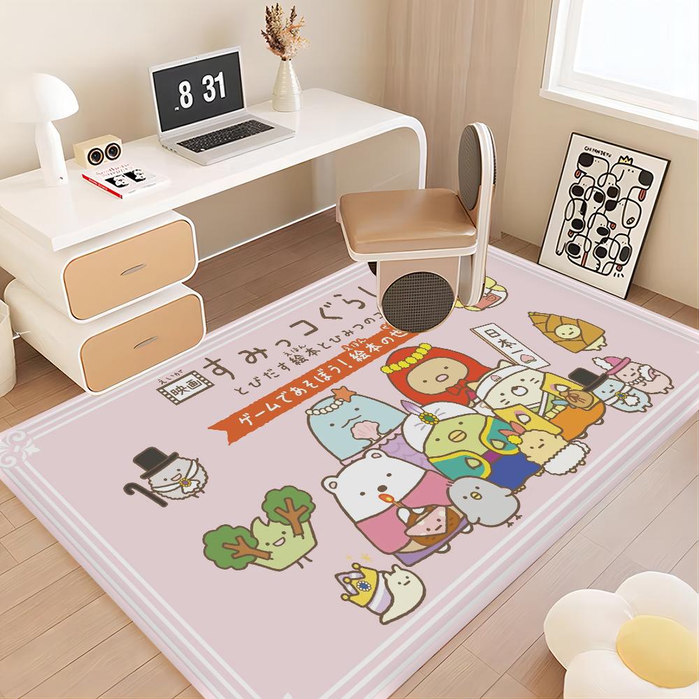 Cartoon Pink Sumikko Gurashi  Floor Mat Floor Mat INS Style Soft Bedroom Floor House Laundry Mat Anti-skid Household Carpets