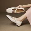 New Women's Fashion Single Shoes Four Seasons Wear One Pedal Flat-soled Single Shoes Casual New Large Size Shoes Shallow Mouth Women's Shoes
