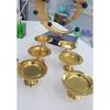 6-Piece Gold Mini Turkish Delight Bowl Decorative Gold Plated 6 Luxury Macaron Holders Coffee Side Serving Bowl