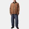 Carhartt WIP Chore Loose Diamond Quilted Square Label Long Sleeve Jacket Men Jacket Brown I035281-00S-3K