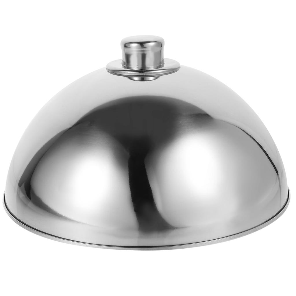 Food Protecting Dome Stainless Steel Heavy Duty Serving Lid for Steak Cheese Melting Basting Steaming Flat Top Griddle Grill