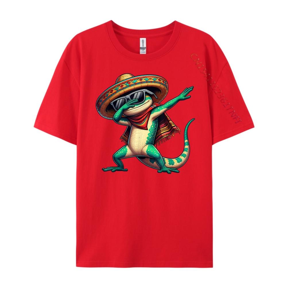 Dabbing Lizard Sombrero Poncho Cinco De Mayo Mexican Brand Clothing Youth T Shirts Vaporwave Tee Shirt S