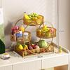 Artistic Gold Multi-Tier Metal Storage Tray