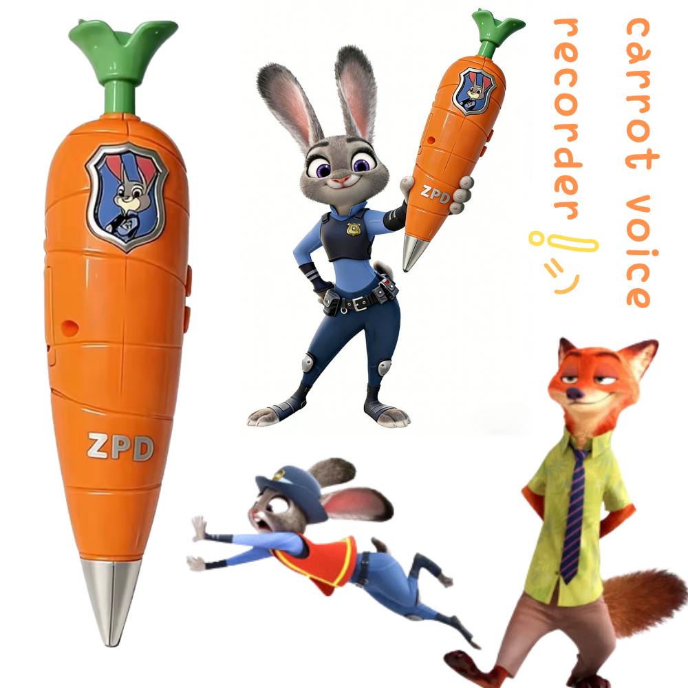 1/3/10Pcs Zootopia Carrot Voice Recorder Pen Cartoon Kids Ballpoint Pen That Can Be Recorded Creative Multi Functional Pens Gift