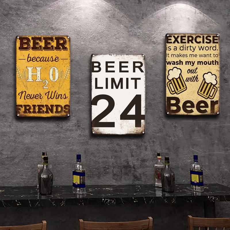 Popular Beer Metal Poster Sign Vintage Pub Bar Signs Plaque Metal Sign Home Wall Decor Restaurant Kitchen Room Decoration