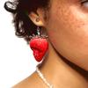 2025 New Necklace Strawberry Pendant Baroque Pearl Beaded Trendy y2k Cute Colorful Choker Neck Accessories for Women Men Jewelry