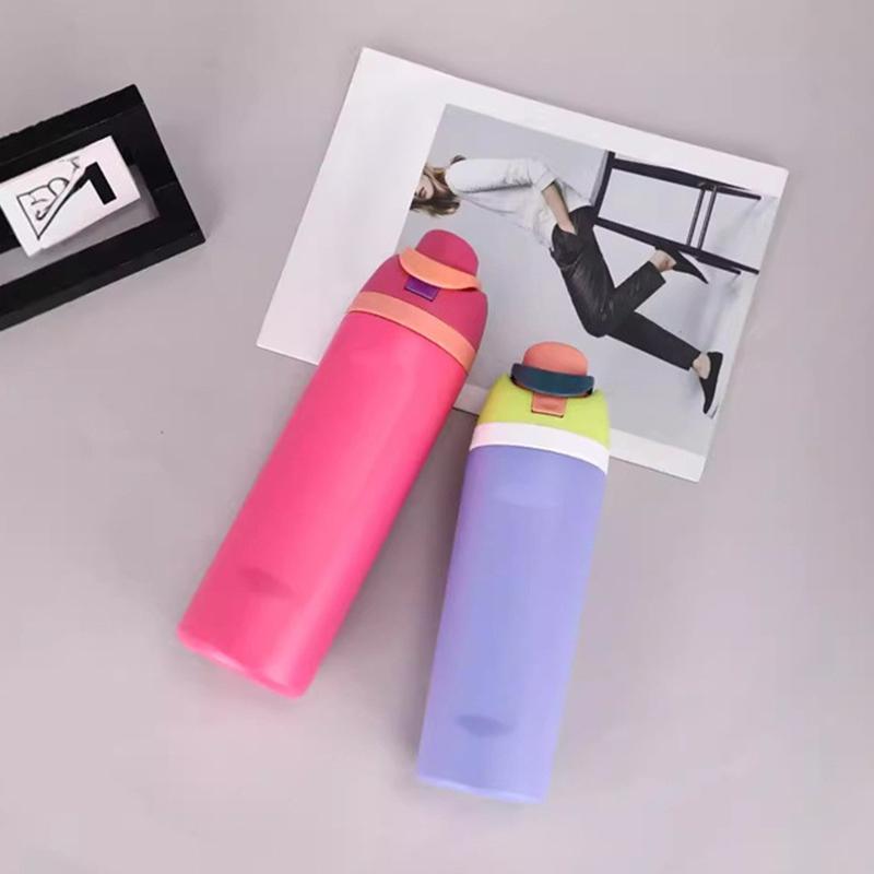 19 oz Oțel Inoxidabil Capac Săritor Termos cu Vid Cană de Apă Cafea Ceai Lapte Sticlă Termo Băuturi Calde și Reci Cană de Călătorie