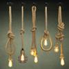 1/5/10Pcs Retro Vintage Rope Lamp Creative Country Edison Bulb Chandelier Decoration Home Vintage Hemp Rope Pendant Lamp