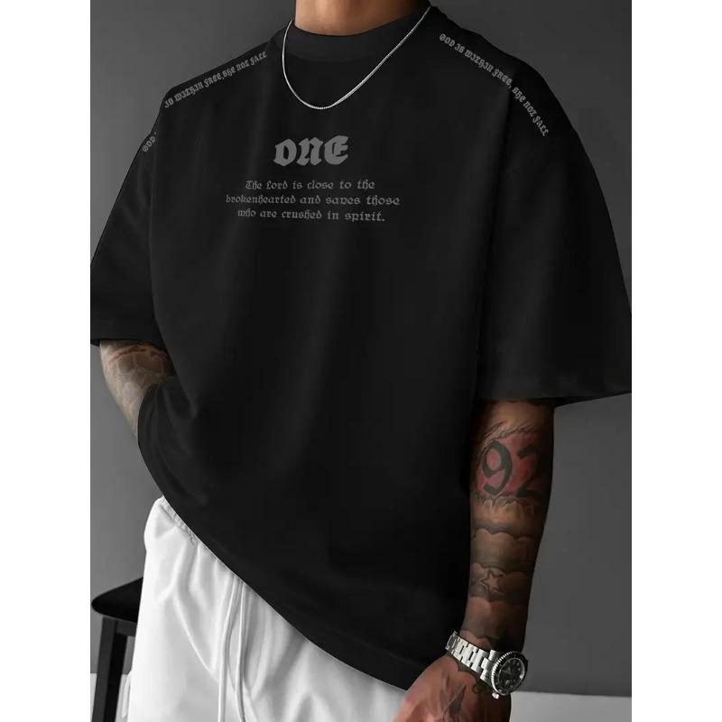 

The new men s T-shirt for summer 2025 is breathable lightweight casual and fashionable with letter prints XL