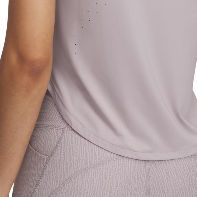 Under Armour Launch Elite Comfortable Quick-Dry Stylish Simple Short Sleeve Regular T-Shirt Women Tops Light-Purple 1389564-009