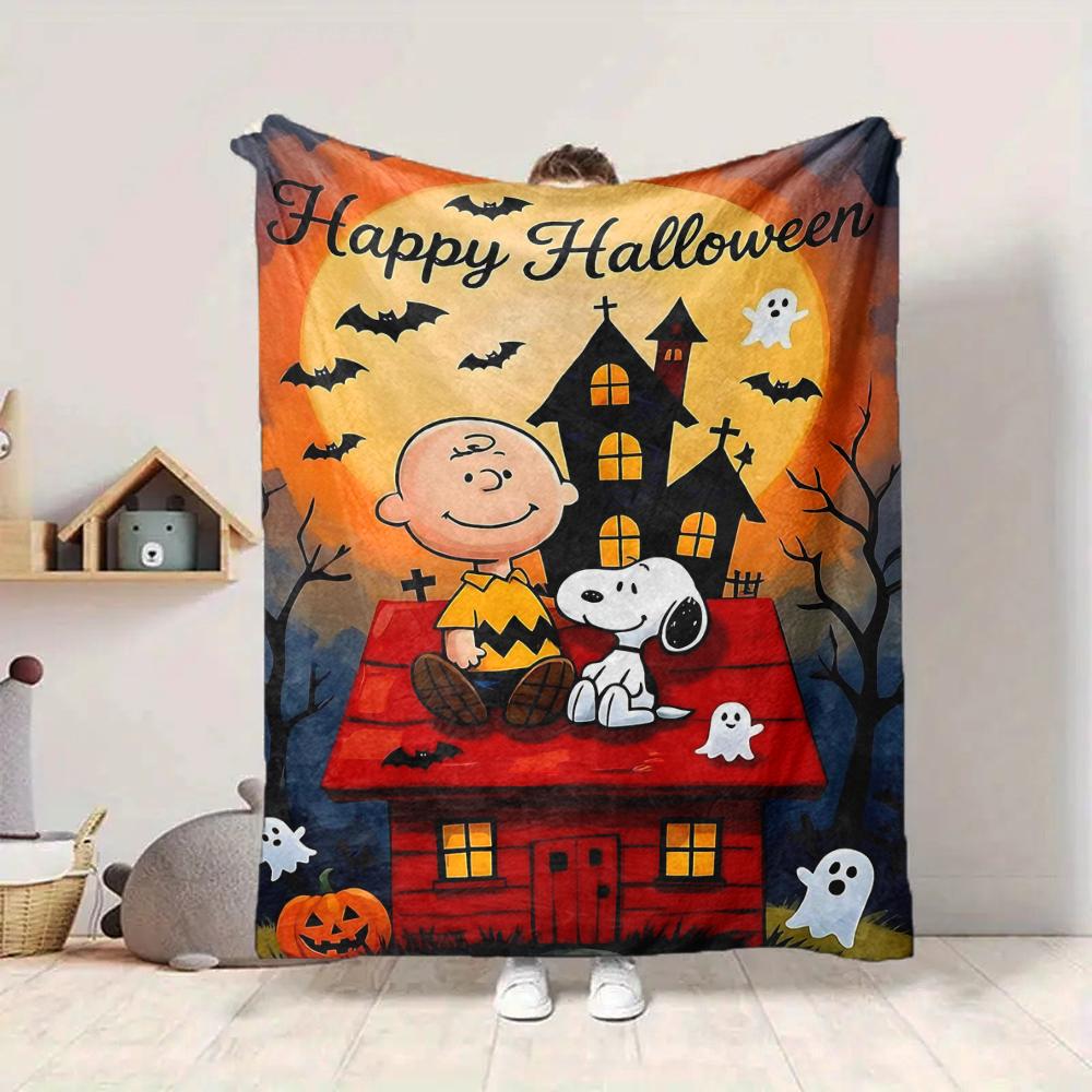1Pc Snoopy Halloween Mummy Night Blanket Soft And Comfortable Casual Warm Camping Travel Christmas Halloween Gift M91796