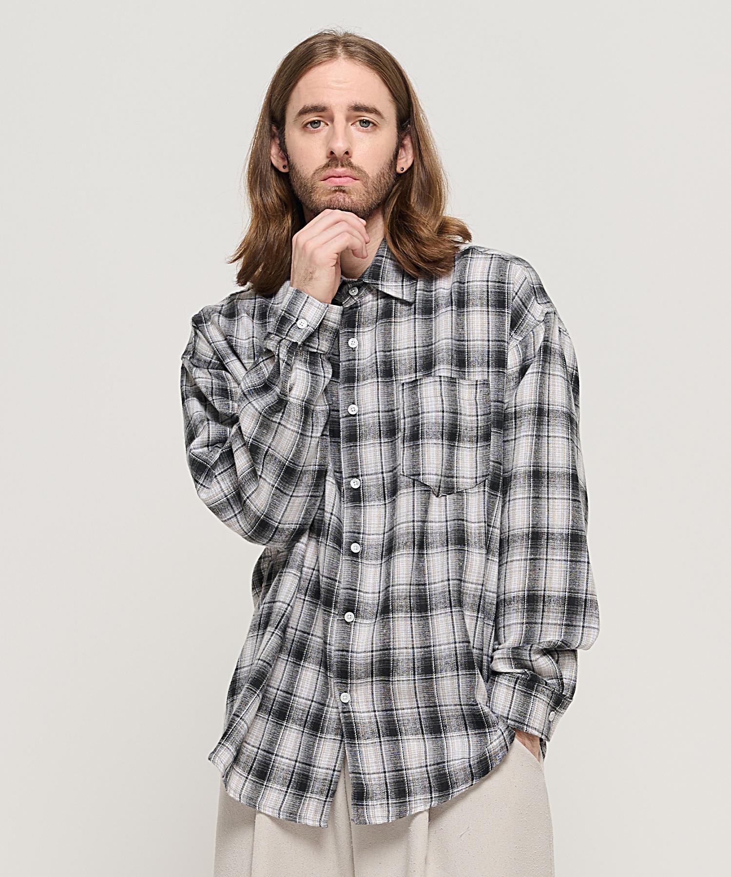 Cargo Bros Grand Oversized Check Shirt (Black) Free