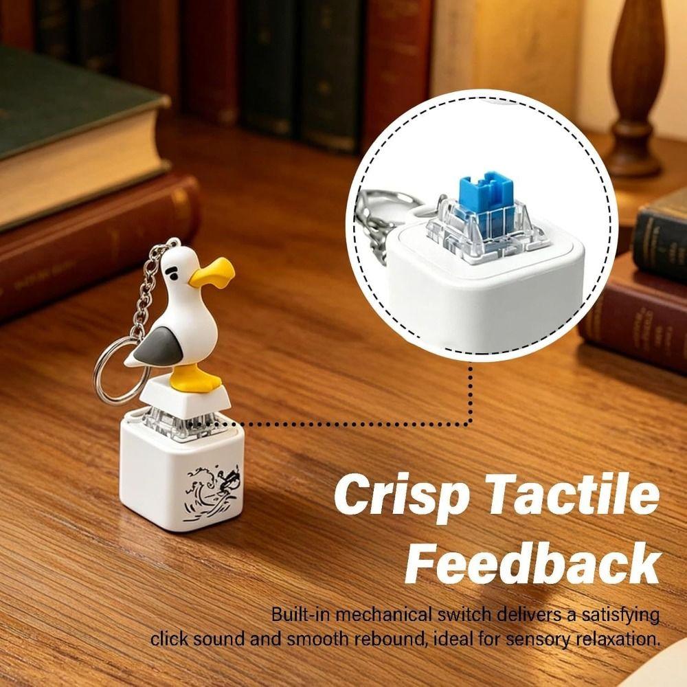 Playful Behavior Seagull Button Keychain The Cry of Seagulls Fidget Clicker Keychain  ADHD