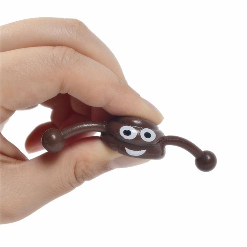 5 Pièces Jouets Amusants d'Éjection de Caca Enfants Catapulte Créative Fausse Caca Lance-Pierre Jouet Adulte Enfants Soulagement du Stress Jouet Collant Caca Jeu