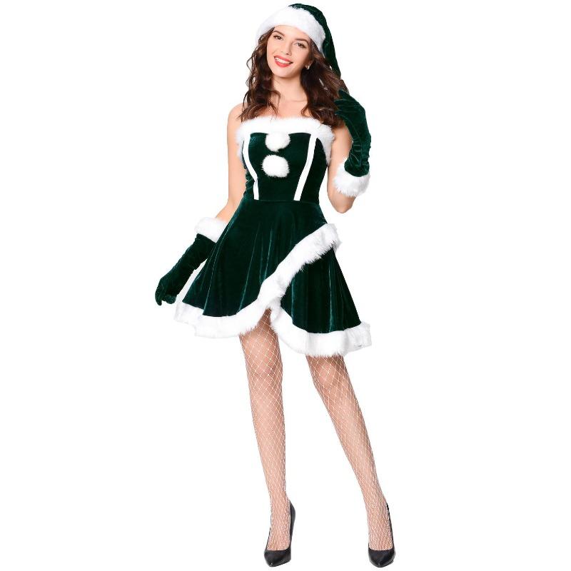 

ew cute sweetheart Japanese and orean hristmas, themed party Christmas costumes, sexy tube top Christmas costumes XL