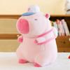 25 cm Mieli Pūkuoti Rožiniai Kapibarų Pliušiniai Žaislai Kawaii Beisbolo Kuprinė Iškamšyti Lėlės Gyvūnai Vaikams Gimtadienio Dovana Namų Dekoravimas