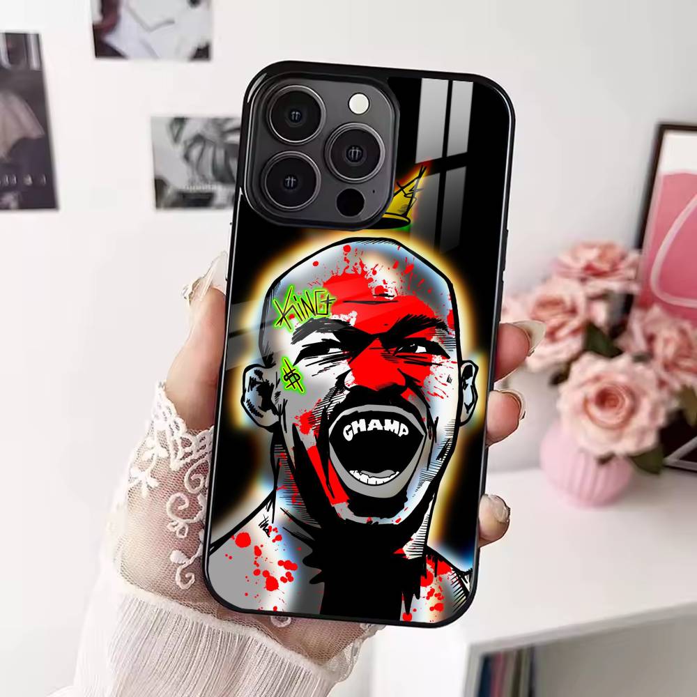 

Fighting J-Jon Jones Wallpaper Phone Case For iPhone 17 16 15 14 13 12 Pro Max Plus for Magsafe Mirror Wireless Magnetic Cover iPhone15PRO