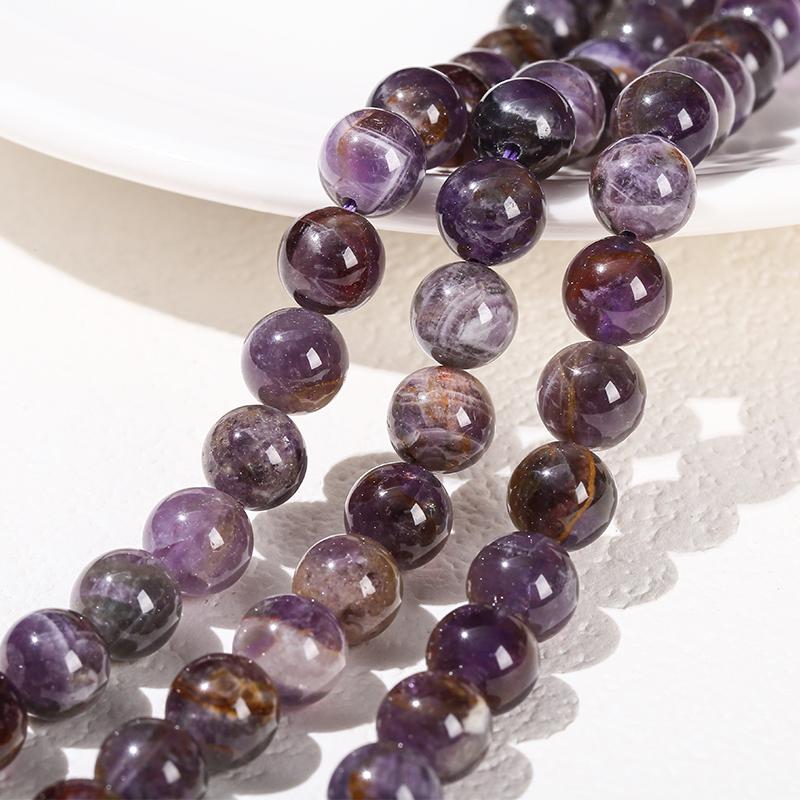 6 8 10mm Natural Ghost Amethyst Beads Round Loose Spacer Crystal For Jewelry Making Diy Necklace Bracelet Accessory
