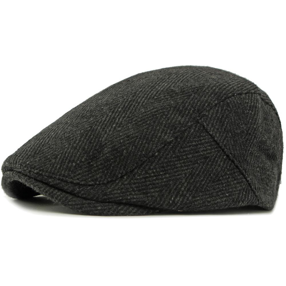 HT4841 Mens Berets Women Autumn Winter Hat Striped Artist Painter Beret Hat Adjustable Ivy Flat Cap Male Female Wool Beret Caps