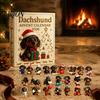 Unique Christmas Souvenirs 2026 Dachshund Advent Calendar, 24 Days 3D Collectible Dog Figures, Xmas Countdown Calendar Holiday Puppy Ornaments