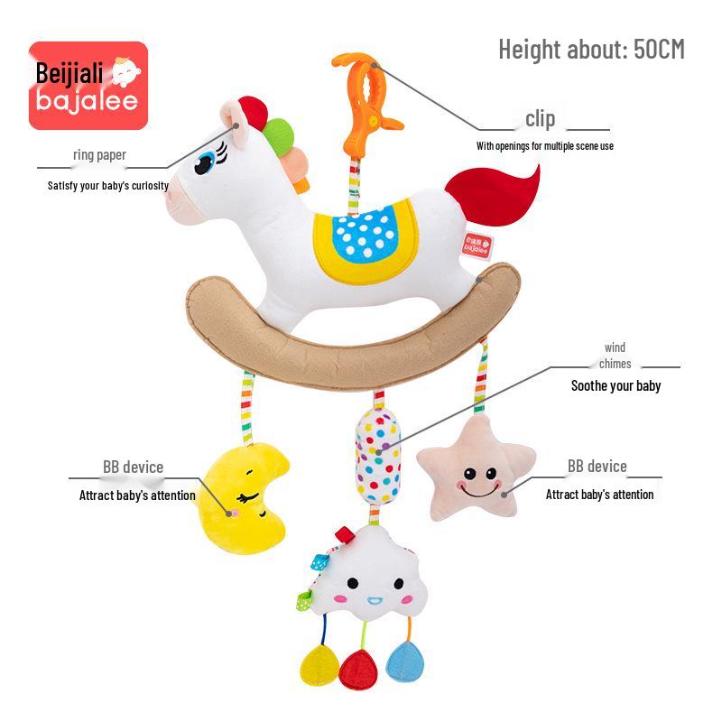 

Красочная плюшевая погремушка для детской коляски и успокаивающая игрушка, 0-1 год, подвесное украшение для мобиля в машину