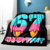 1PC Custom Name Dessert Number Celebration Flannel Blanket Versatile,all-season Throw Suitable for the Living Room,bedroom,camping,travel,and Gift