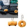 2Pcs Miniature Bread Plushie Keychain Portable Food Themed Bag Accessory Fun Stuffed Toy Bags Pendant for Student