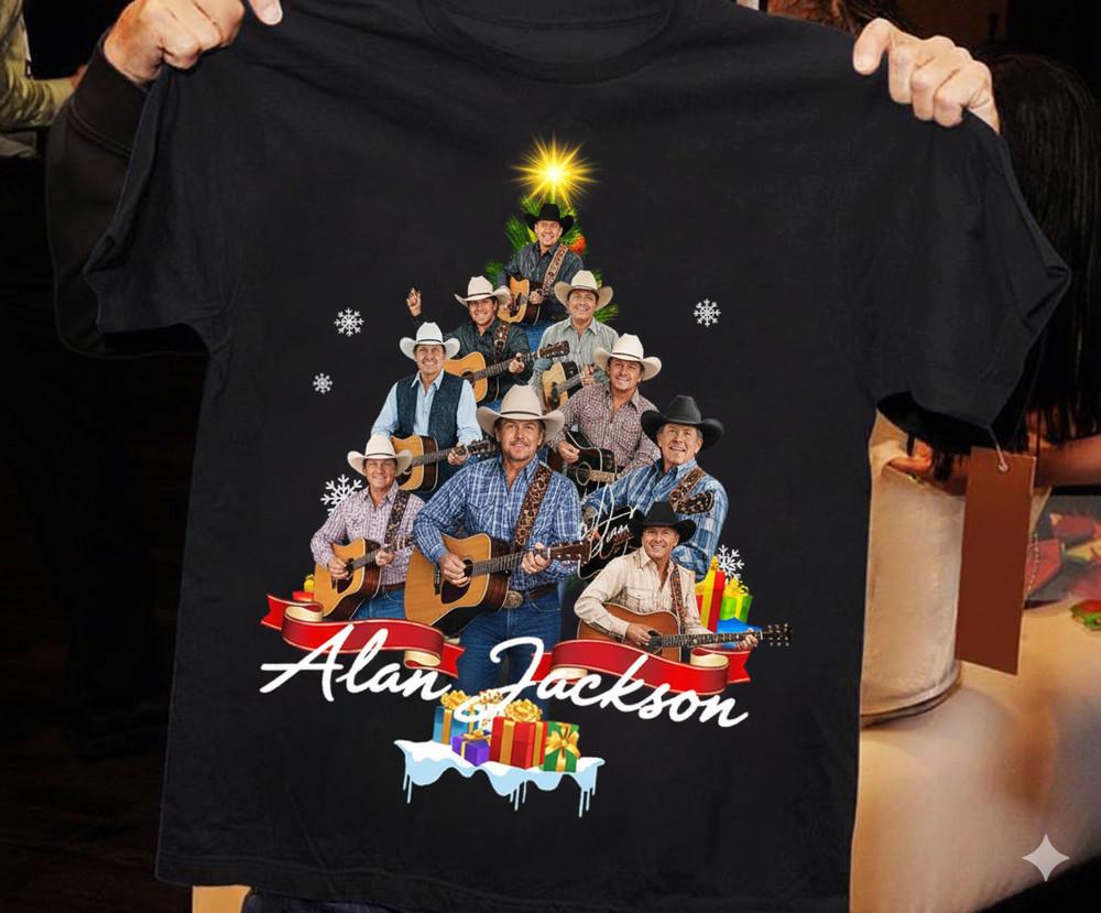 Алан Джексон Рождество Черный Подарок Друзья Полный размер S-5XL AD759 Унисекс Футболка XXXXL