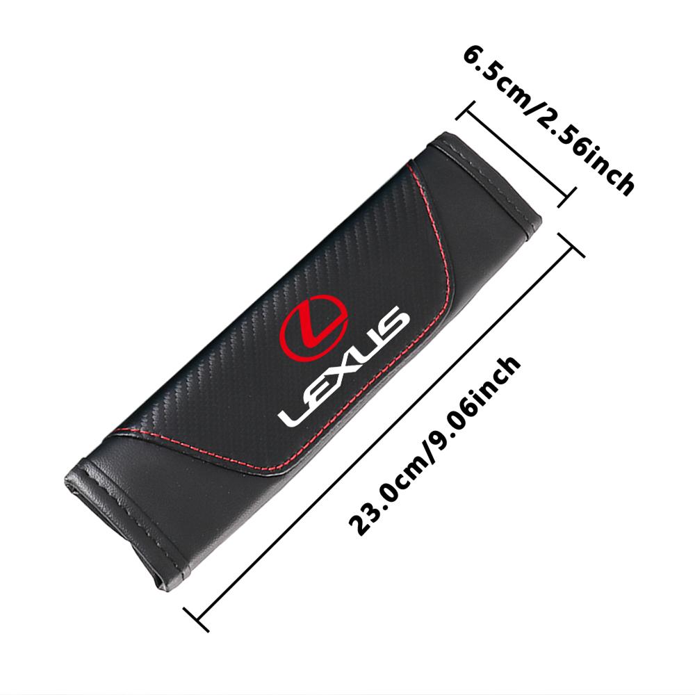 2Pcs Leather Car Cotton Seat Belt Pads Safety Shoulder Mat Accessories For Lexus LS LC IS350 ES300h ES300 IS250 IS220d NX350h RX