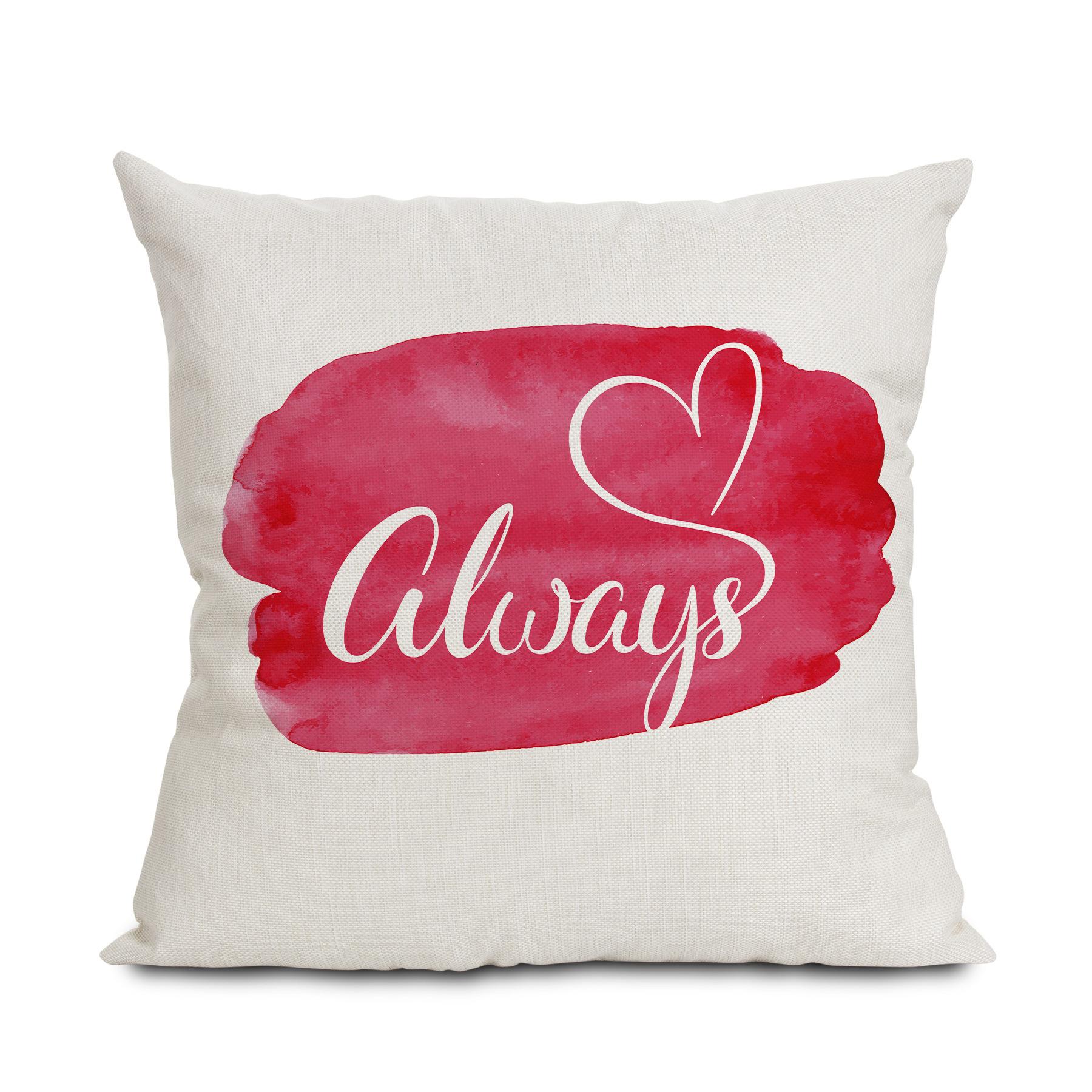 

Home Furnishings New Couple Valentine s Day Love Pillow Cushion Lumbar Backrest Sofa Cushion 45*45cm