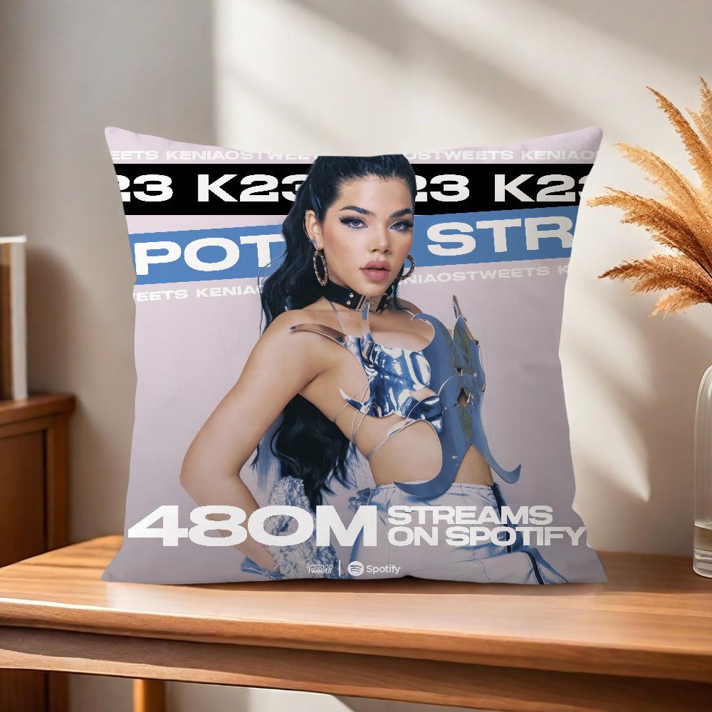 Comfortable Soft Pillow Os Case For K-Kenia Sofa Living Singer Room Pink Aura Home Office Decor And Protective Covers