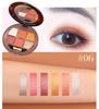 Silky Six-Color Earth Tone Eyeshadow Palette: Matte & Pearlescent Shades for Beginners