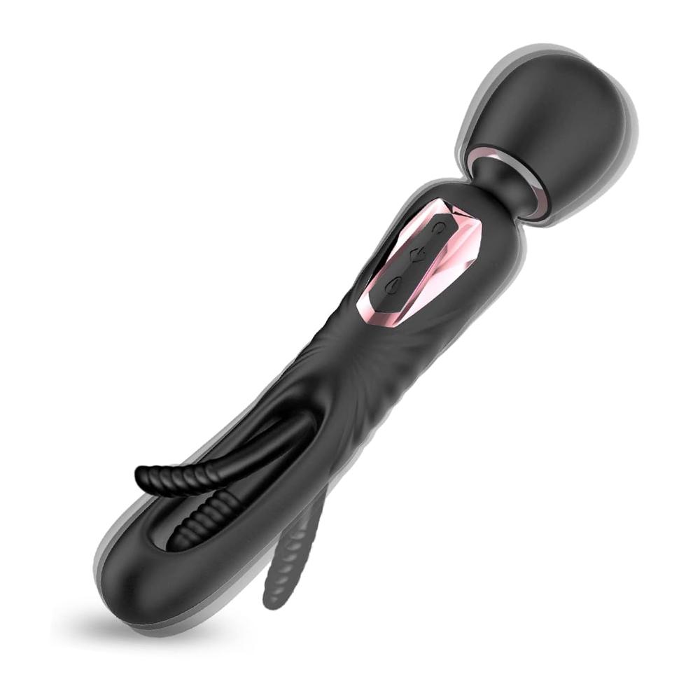 AV Stick Slap Tease Vibrator with 10 Frequency Snap and 7 Frequency Vibrator, Adult Female Masturbator