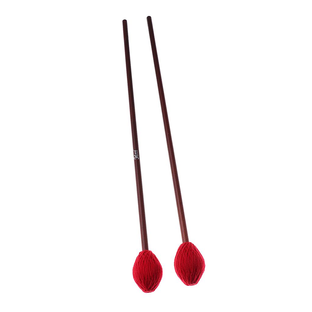 Buy 1 Pair Red Yarn Head Marimba Mallets with Maple Handle at