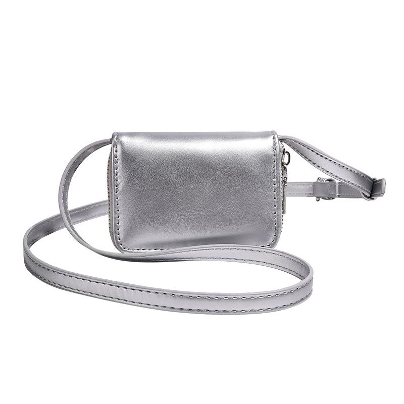 Small square bag, zipper bag, personalized niche design card bag, high-end messenger shoulder bag, women's new model