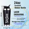 Personalized Water Bottles Custom Engraved with Name Customized Insulated Stainless Steel Shaker Bottle for Sport