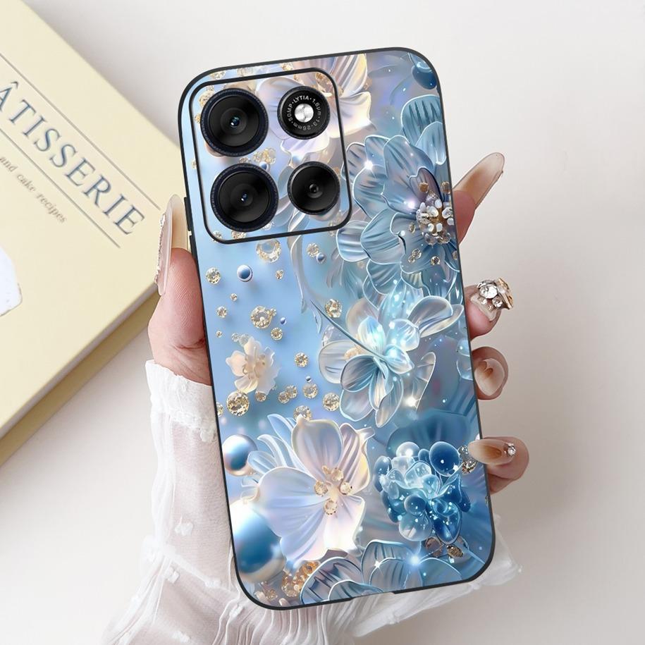For Motorola Moto G86 G56 5G Case 2025 Fashion Flower Marble Sunset Capa Soft Silicone Phone Cover For MotoG56 MotoG86 5G Bumper