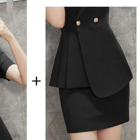 Women s Summer Professional Suit Set - Air Hostess & Hotel Reception Workwear S