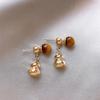 Silver Needle Clover Stud Earrings: Retro Hong Kong Style, Elegant and Fashionable Women's Luxury Jewelry.