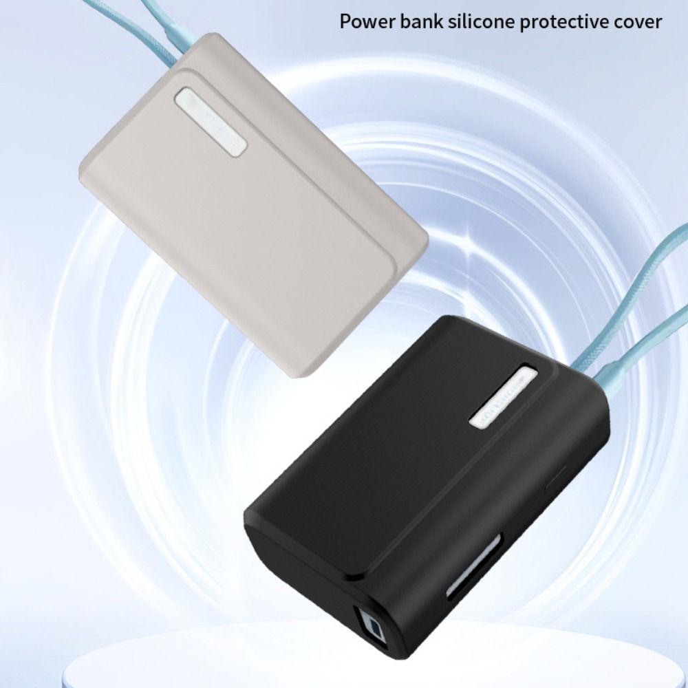 Silicone Portable Charger Protective Case Anti Drop with Lanyard Carrying Organizer Case Soft for CUKTECH CP13 10000mAh
