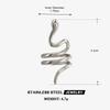 Ethnic Style Animal Snake Ring  Hip Hop Neutral Jewelry Exaggerated Popularity Stainless Steel Open Couples Rings