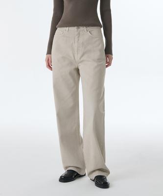 MUSINSA STANDARD WOMAN Women'S Garment-Dyed Regular Fit Denim Pants [Light Beige]