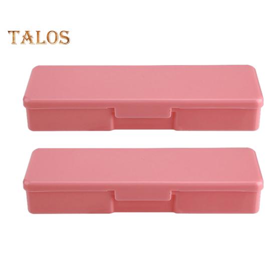 

2 шт. коробка для хранения инструментов с пряжкой и застежкой магазин удобный полезный органайзер для дизайна ногтей коробка косметический контейнер хозяйственные принадлежности розовый