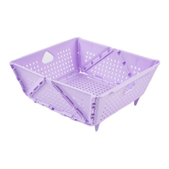 Collapsible Colander Folding Drain Basket with Resting Feet Dishwasher Safe Kitchen Food Strainer for Fruit Vegetables Pasta