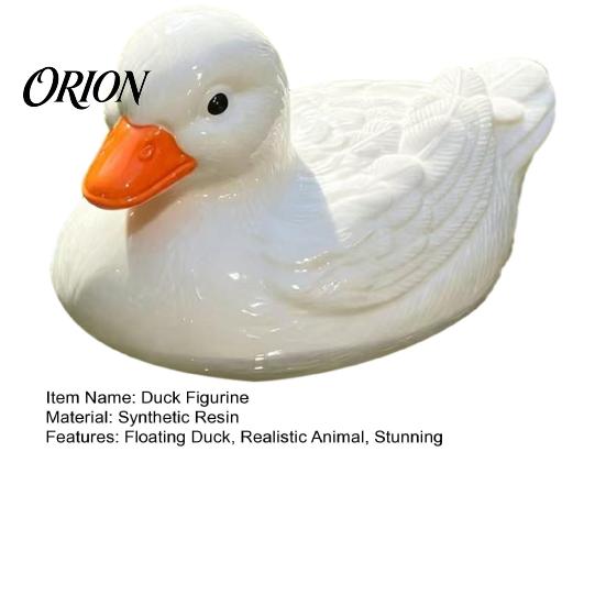 Resin Duck Figurine for Gardens Floating Figurine, Realistic Yellow Statue, Simulation Animal Decorative Garden Ponds Ornament Outdoor Pond,